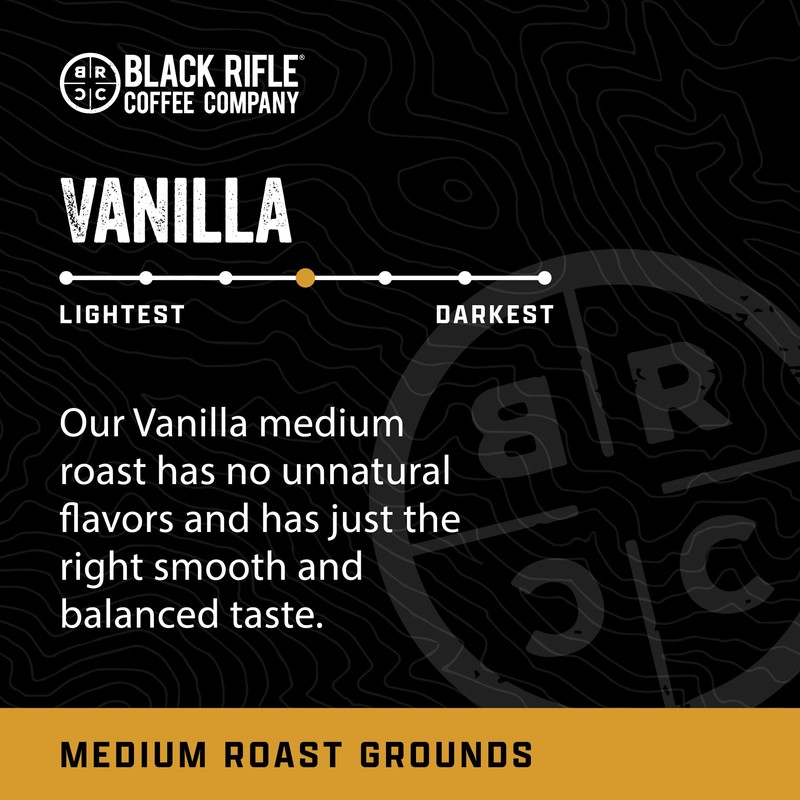 Black Rifle Coffee Company Vanilla, 12oz Bag, Ground Coffee Medium