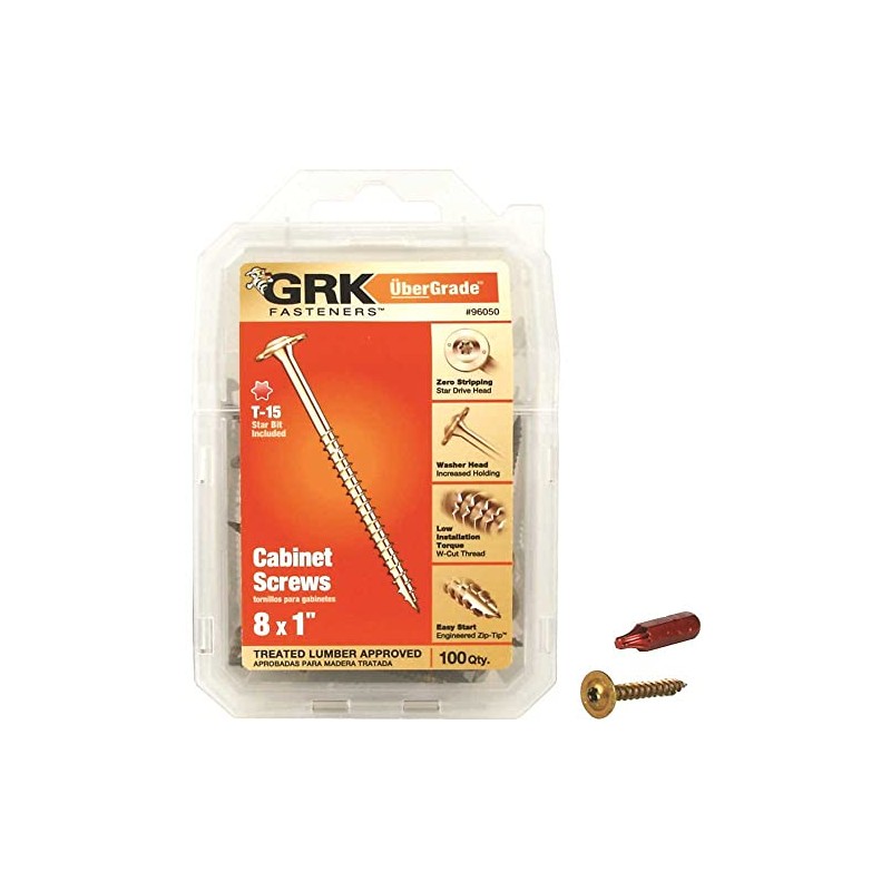 8 1 in. Star Modified Truss-Head Cabinet Screws (100-Pack)