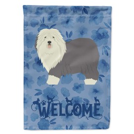 Caroline's Treasures CK6256CHF Old English Sheepdog Welcome Flag Canvas House Size, Large, Multicolor