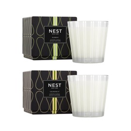 NEST New York Scented 3-Wick Candle Duo - Bamboo & Grapefruit