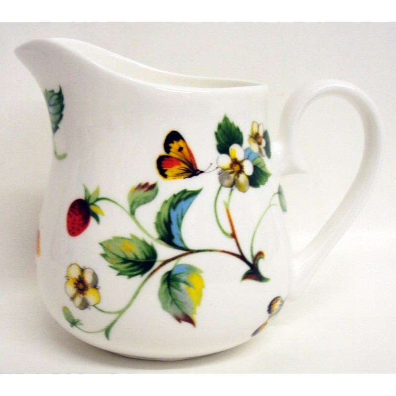 Strawberries & Butterflies Cream/Milk Jug and Sugar Bowl Fine Bone