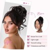 Claw Clip Messy Bun Scrunchy Synthetic Hair Extensions for Women