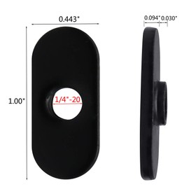 Bueyfolt 25 Packs 1/4-20 Black T-Nut, Centered Thread Slide in Economy T-Nut for T Slot Track, Applicable to 10 Series or 1.0'' Base Aluminum Extrusion