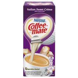 Coffee-mate 84652 Liquid Coffee Creamer, Italian Sweet Creme, 0.375 oz Cups (Box of 50)