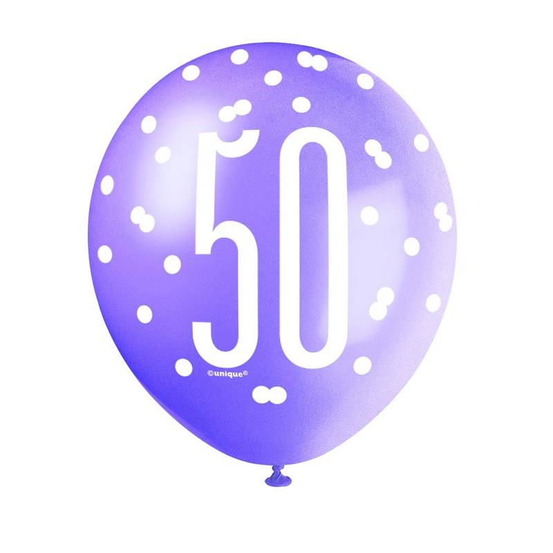 Vibrant 50th Glitz Petal Pink, Spring Lavender & White Latex