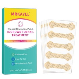 Ingrown Toenail Treatment, 60Pcs Breathable Ingrown Toenail Strips, Professional Pedicure for Ingrown Toenail, Toenail Corrector Patch,Painless ingrown nail removal.