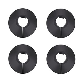 4Pcs 16mm PVC Radiator Pipe Cover Heating Pipe Decoration Ring Drainage Tube Decorative Ring Pipe Black
