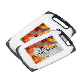 Grunwerg Deluxe Non-Slip Cutting Board, White, 15 x 25 x 1.25 cm