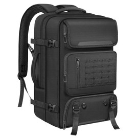 Z-MGKISS Large Expandable Travel Backpack for Men, Carry On Backpack with Shoe Compartment & Wet-Dry Pocket, 18.4 Inch Laptop Bag for Work Gym Outdoor Sports