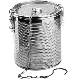 Spice Strainer Stainless Steel Spice Strainer Spice Filter Tea Filter Loose Pot Large Tea Strainer Stainless Steel for Teapot Tea Filter Tea Strainer Tea Ball Strainer with Carry Chain and Hook