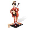 Alipis Japanese Geisha Doll Traditional Kimono Statue Artistic Home Decor