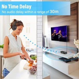 YUANJ NEU 2023 TV Kopfhörer Kabellos Over Ear, Bluetooth 5.1 Funkkopfhörer Kabellos für TV/Telefon/Tablet/PC, 28 Stunden Audio Spielzeit, Keine Audioverzögerung, Plug and Play