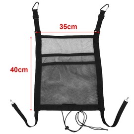 JNNJ Car Storage Net Bags, Elastic Storage Net Bag for Front Seats, Car Back Seats Storage Net for Wallet Key, Car Seat Mesh Organizer Elastic Nets Universal for Auto and RV Front Seats(35x40cm)