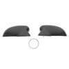 1 Pair Carbon Fiber Ox Horn Rearview Side Glass Mirror
