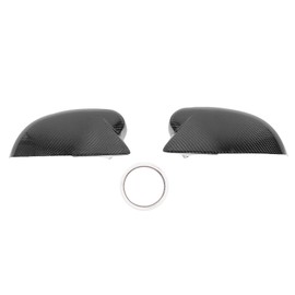 1 Pair Carbon Fiber Ox Horn Rearview Side Glass Mirror Cover Trim Caps Stylish Car Exterior Decoration for Focus MK3 2012 to 2018