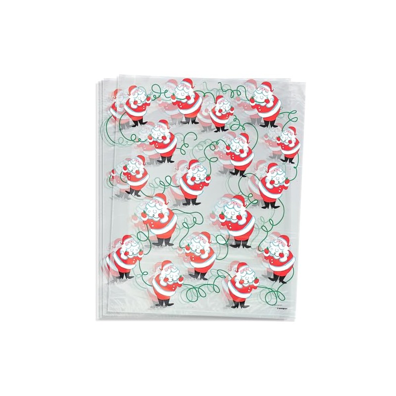 Santa Large Cellophane Bags | 20" x 16" | 4