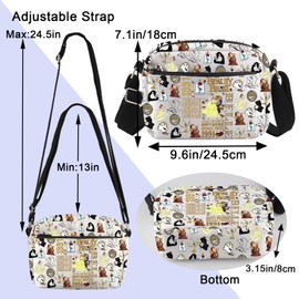 ENSIANTH Beauty Movie Inspired Gift Belle Lover Crossbody Bag A Tail as Old as Time Merch Belle Princess Beast Fans Gift (CA Beauty HengCB)