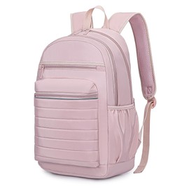 KEOFID Travel Backpack for Women, Womens Work Backpacks, Backpack Purse, Back pack for College Girls, Carry-On Travel Backpacks,Pink Bookbag (Light Pink)