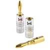 SeKi 2x Banana Plugs 24 K Gold-Plated for Speaker Cables