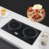 Double Induction Cooktop, Portable Double Burner Cooktop Digital 1400W Ceramic