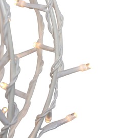 30" LED Lighted 3D Christmas Hanging Ball Decoration – Warm White Lights