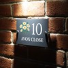 Badgemaster Modern Anthracite House Number Sign Plaque Stainless Steel Standoffs