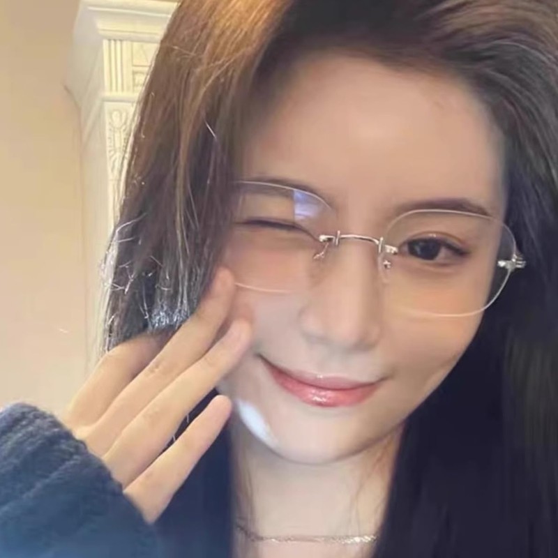 [88flix] Rimless Glasses, Korea, Blue Light Cut Date, Women's, Rimless,
