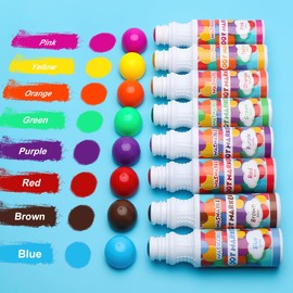 AEGTVA Marcadores de Puntos Lavables, 8 colores marcadores para niños y niños en edad preescolar, marcadores de pintura de bingo para daubers marcadores
