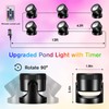 POPOSOAP Pond Lights with Timer, RGB Colors Underwater Pond Lights