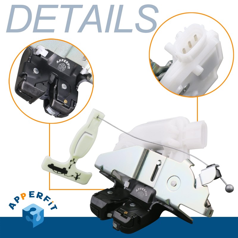 APPERFiT 68084367AD Decklid Trunk Latch Lock Actuator Compatible with Fiat