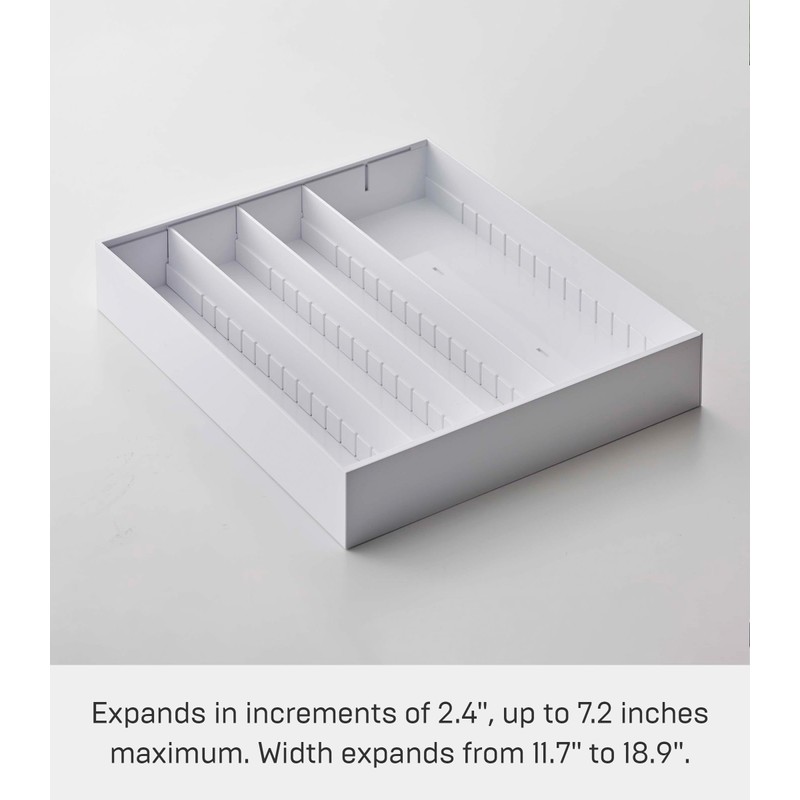 YAMAZAKI Home Tower Expandable Cutlery Kitchen Angled Utensils Storage Silverware