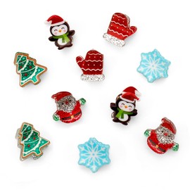 10Pcs Christmas Small Claw Clips for Girls Mini Hair Clips Cute Christmas Gifts Hair Accessories Gifts for Girls Xmas Gifts for Women Stocking Stuffers