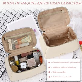 Bolsa de Cosmeticos de Viaje Para Mujer，Bolsa Cosmetiquera Con Asas，Neceser de Viaje Impermeable，Multifuncional Bolsa de Maquillaje Portátil，Makeup Bag de Gran Capacidad