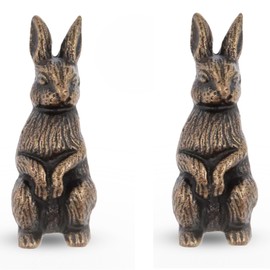 Metal Bunny Rabbit Knob – Premium Decorative Knobs for Cabinets and Drawers – Novelty Furniture Knobs and Pulls for DIY Hardware Crafts – Vanity, Dresser Hardware for Home Decor - Set of 2
