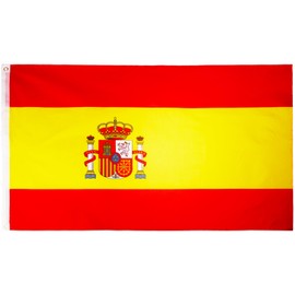 Wuliim 3x5 FT Spain Flag - 1 Pack | Spanish National Flags with Brass Grommets for Indoor and Outdoor Use and Double Stitched | Printed Polyester Spanish Flag Vibrant Colors & Fade-Resistant