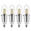 Bogao (4 Pack) LED Candelabra Bulb, 12W Warm White 3000K