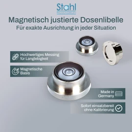 Stahl Präzisionslibellen Magnetic Level - Precision Aluminium Level - High Quality Mini Spirit Level for Precise Alignment of Items, Machines & Trailers