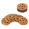 6PCS Bamboo Coaster Teacup Mat AntiScald Heat Insulation Pad Tea