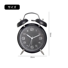 Alarm Clock, Loud Alarm Clock Vibration, Desk Clock, Quiet Clock with Continuous Second Hand, Absolute Wake Clock, Simple Natural Desk Clock, Bedroom Living Room Alarm Clock (Black)