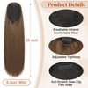 FLUFYMOOZ ponytail extension, 26 Inch Long Straight Drawstring Ponytail Synthetic