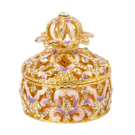 QIFU Decorative Hand Painted Hinged Jewelry Trinket Box Unique Gift Home Decor