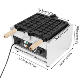 HETEPPTR Commercial Electric Bubble Skewer Waffle Ball Machine 1500W Nonstick Waffle Balls Maker 110V Bubble Waffle Ball Machine for Family, Restaurants, Food Stores