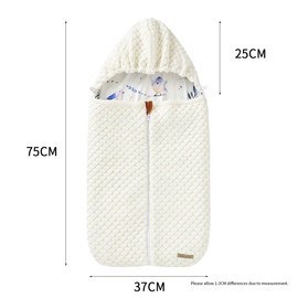 mimixiong Newborn Baby Wrap Swaddle Blanket Knit Sleeping Bag Knit Blankets Stroller Wrap White