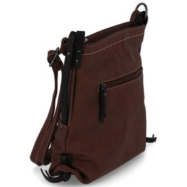 TOM TAILOR Elin Damen Umhängetasche Crossbody Bag Mittelgroß Braun