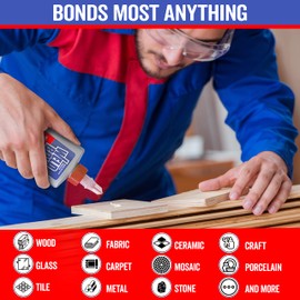 Weldbond Multi-Surface Adhesive Glue, Bonds Most Anything. Use as Wood Glue or on Fabric Glass Mosaic Carpet Ceramic Tile Metal Stone & More. Non-Toxic, ​Dries Crystal Clear 14.2oz /420ml