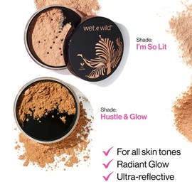wet n wild MegaGlo - Maquillaje suelto en polvo, brilla con el flujo, dorado, vegano, libre de crueldad animal
