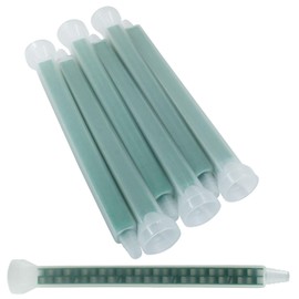 Murtenze 10PCS 6.3 Inch Epoxy Mixing Nozzle Static Mixing Nozzle Adhesive Cartridges Tip Mixer Nozzles for Adhesive Cartridges, (1:1/1:2ratio) 24 Element