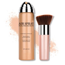 Flawless AirBrush Foundation High Coverage Foundation Smooth Creamy Matte Spray Foundation Makeup Kit For Mature Skin With Natural Nude Finish #Nude