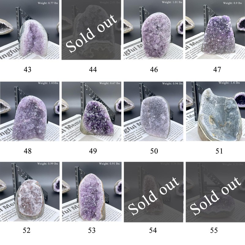 HoHpHq Natural Amethyst Crystal - One Product one Image, Real