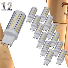 Satco S12131 5W/LED/G9/850/CL/120V/1CD – 5 Watt Mini LED; G9 Base; Clear Finish; 5000K; Natural Light; 120 Volt; T4 Shape; 2.17" MOL; Dimmable; Ideal for Miniature Lighting Applications (12 Pack)